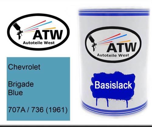 Chevrolet, Brigade Blue, 707A / 736 (1961): 500ml Lackdose, von ATW Autoteile West.